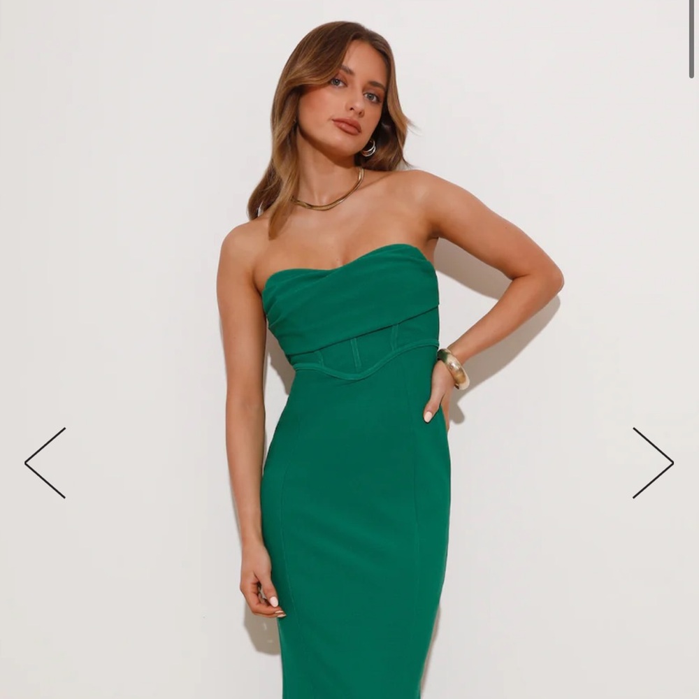 Green cocktail dress